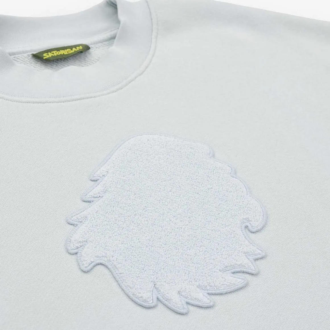 Sweatshirt Oversize Bio-Baumwolle | Illusionsblauer Chenille