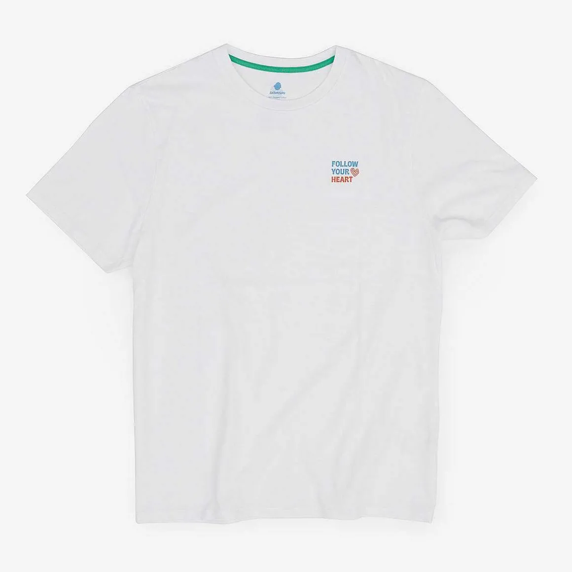 T-Shirt Aus Bio-Baumwolle Mit Normaler Passform | Weis Folge Deinem Herzen